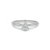 Solitaire or blanc et diamant