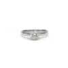 Solitaire or blanc et diamant