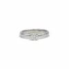 Solitaire or blanc et diamant