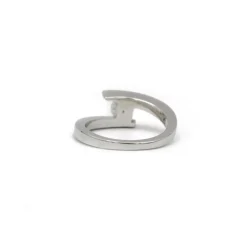 Solitaire or blanc et diamants