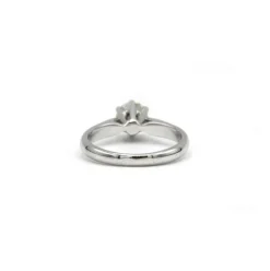 Solitaire or blanc et diamant