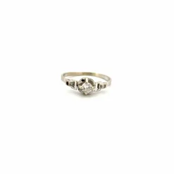 Solitaire Or Blanc 18k & Diamant