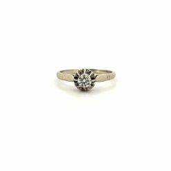 Solitaire Or Blanc 18k & Diamant