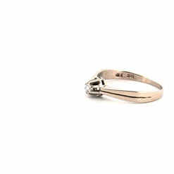 Solitaire Or Blanc 14k & Diamant