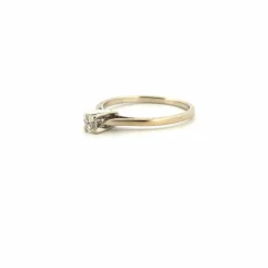 Solitaire Or Blanc 18k & Diamant