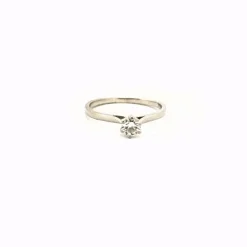 Solitaire Or Blanc 18k & Diamant