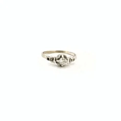 Solitaire Or Blanc 18k & Diamant