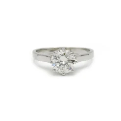 Solitaire or blanc platine - 1,21 carat