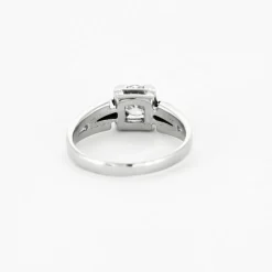 Solitaire or blanc platine diamants