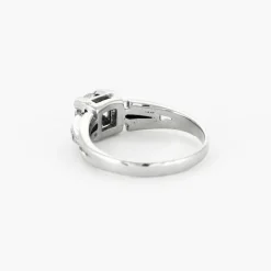 Solitaire or blanc platine diamants