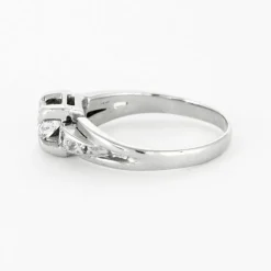 Solitaire or blanc platine diamants