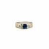 Solitaire Or Blanc Saphir Diamants