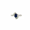 Solitaire Or Blanc Saphir & Diamants
