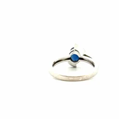 Solitaire Or Blanc Saphir & Diamants