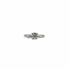 Solitaire or blanc serti d'un diamant