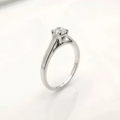Solitaire or et diamant 0.40 ct
