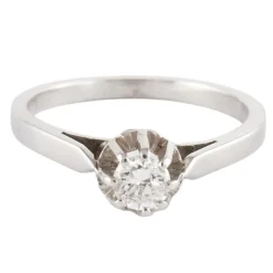 Solitaire Or Gris, diamant