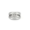 Solitaire or gris, diamants