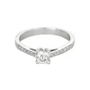 Solitaire or gris et diamants