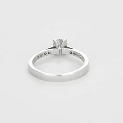 Solitaire or gris et diamants