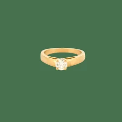 Solitaire or jaune diamant