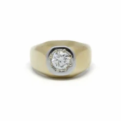 Solitaire or jaune diamant