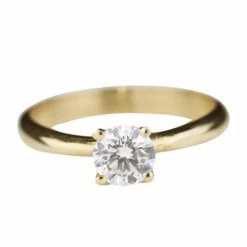 Solitaire Or jaune Diamant