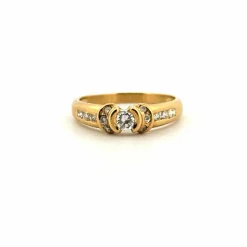 Solitaire Or Jaune Diamants