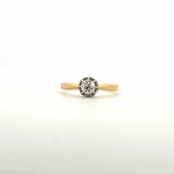 Solitaire Or Jaune diamant