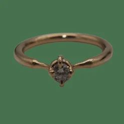 Solitaire or jaune diamant