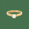 Solitaire or jaune diamants
