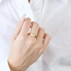 Solitaire or jaune diamant