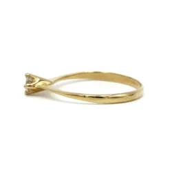 Solitaire or jaune diamant