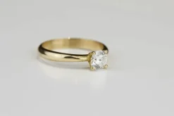 Solitaire Or jaune Diamant