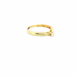 Solitaire Or Jaune Diamant