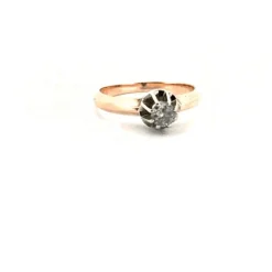 Solitaire Or Jaune Diamant