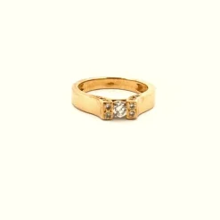 Solitaire Or Jaune Diamants