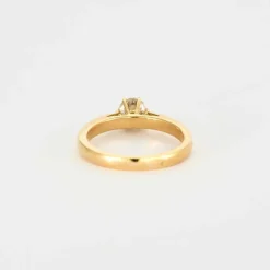 Solitaire or jaune diamants