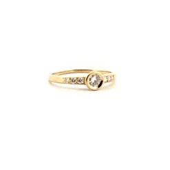 Solitaire Or Jaune Diamants