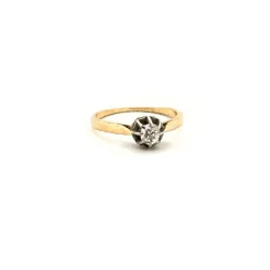Solitaire Or Jaune diamant