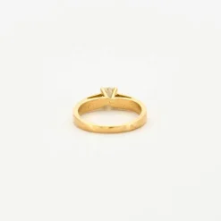 Solitaire or jaune diamant