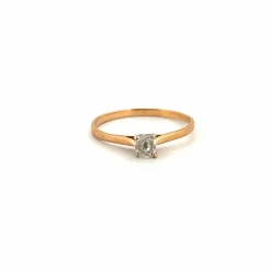 Solitaire Or Jaune et Diamant