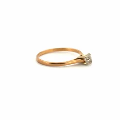 Solitaire Or Jaune et Diamant