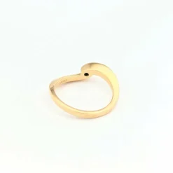 Solitaire or jaune et diamant
