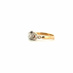 Solitaire Or Jaune 18k & Diamants