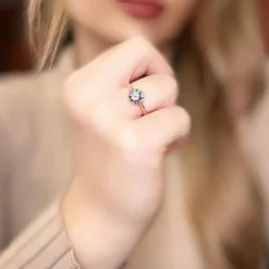 Solitaire Or Jaune 18k & Diamant
