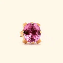 Solitaire Or Jaune 18k & Saphir