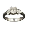 Solitaire platine diamants