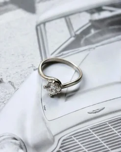 Solitaire platine diamant