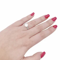 Solitaire platine, diamant 1,71 carat.